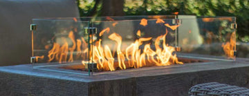 Rectangular Glass Wind Guard ¼ Tempered Glass with Polished Edges