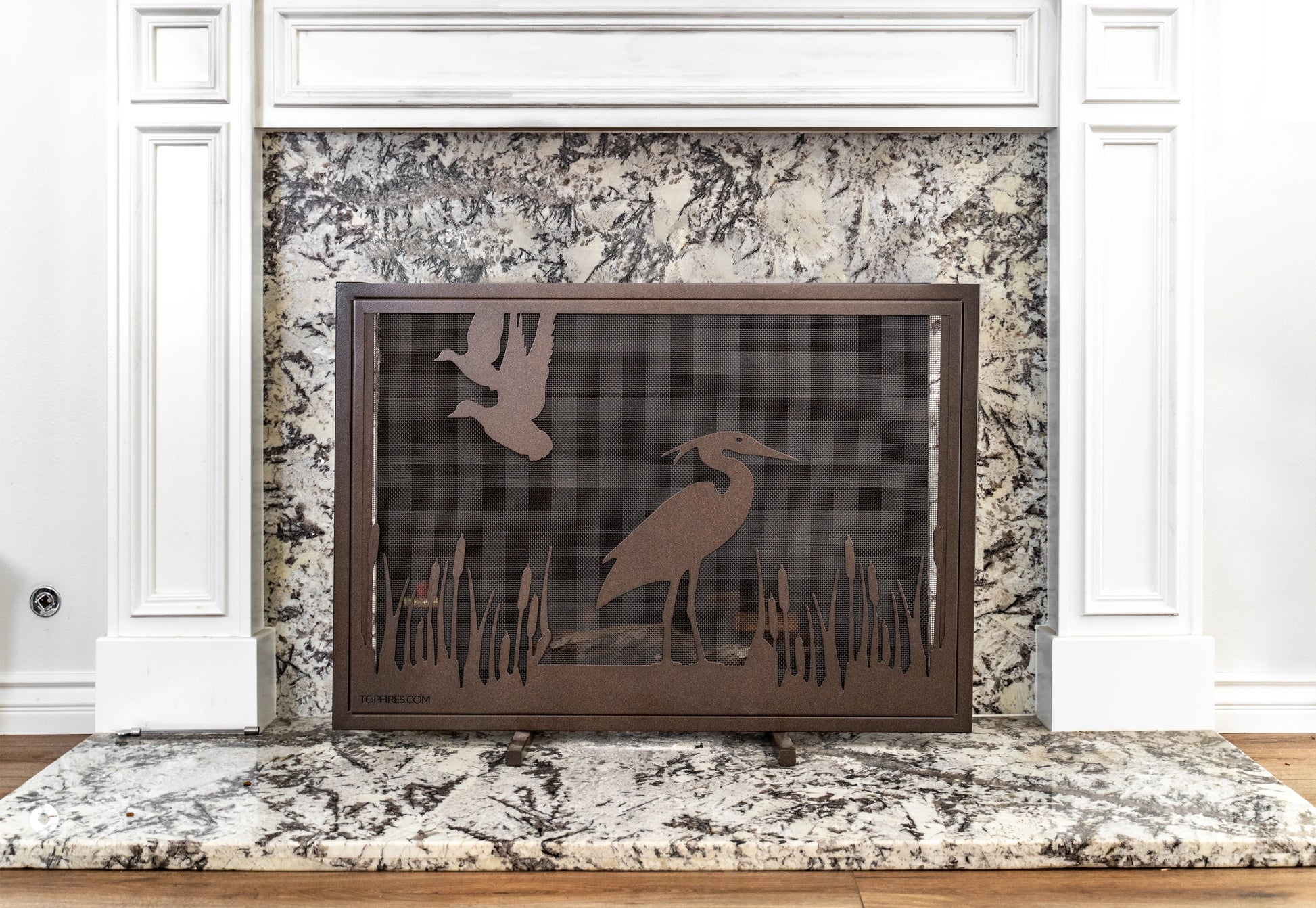 Wetlands Fireplace Screen - Front