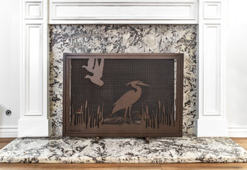 Wetlands Fireplace Screen - Front