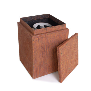 Propane Tank Enclosure with Removable Top - Corten Steel