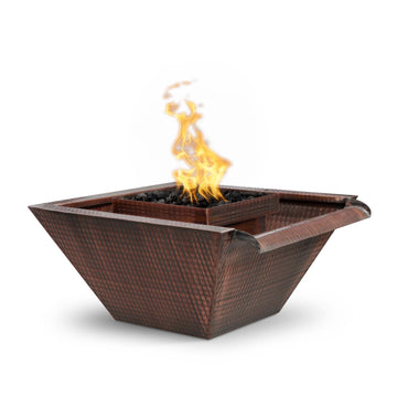 Maya Fire & Water Bowl – Wide Gravity Spill Copper