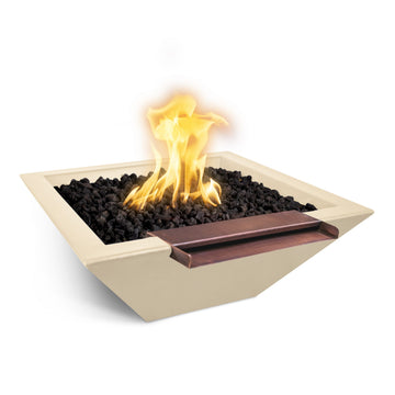 24" Maya Fire & Water Bowl Wide Spill GFRC Concrete