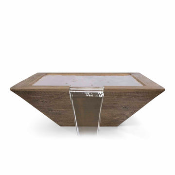 Maya Water Bowl – Wood Grain Concrete