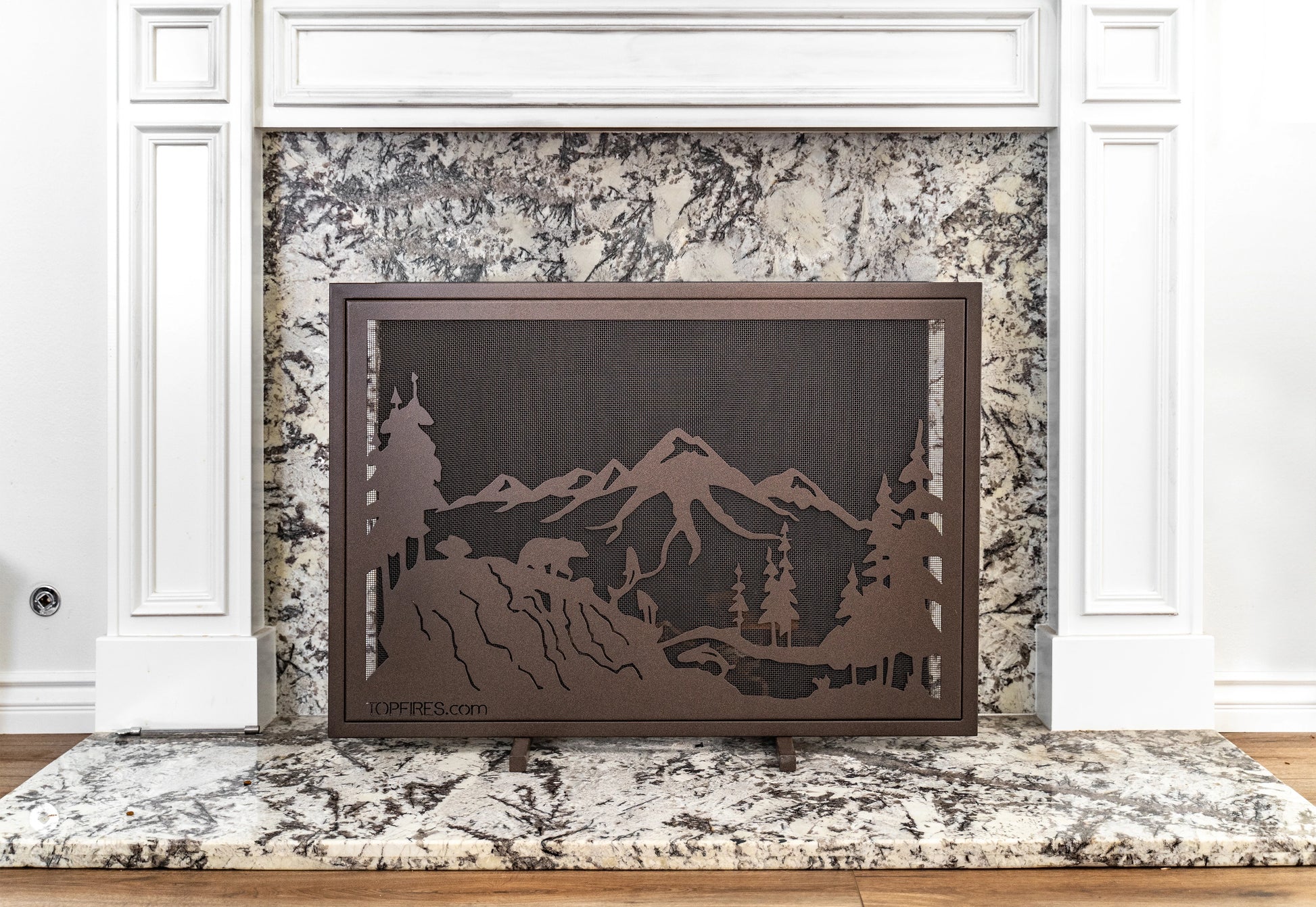 Big Bear Fireplace Screen - Front