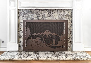 Big Bear Fireplace Screen - Front