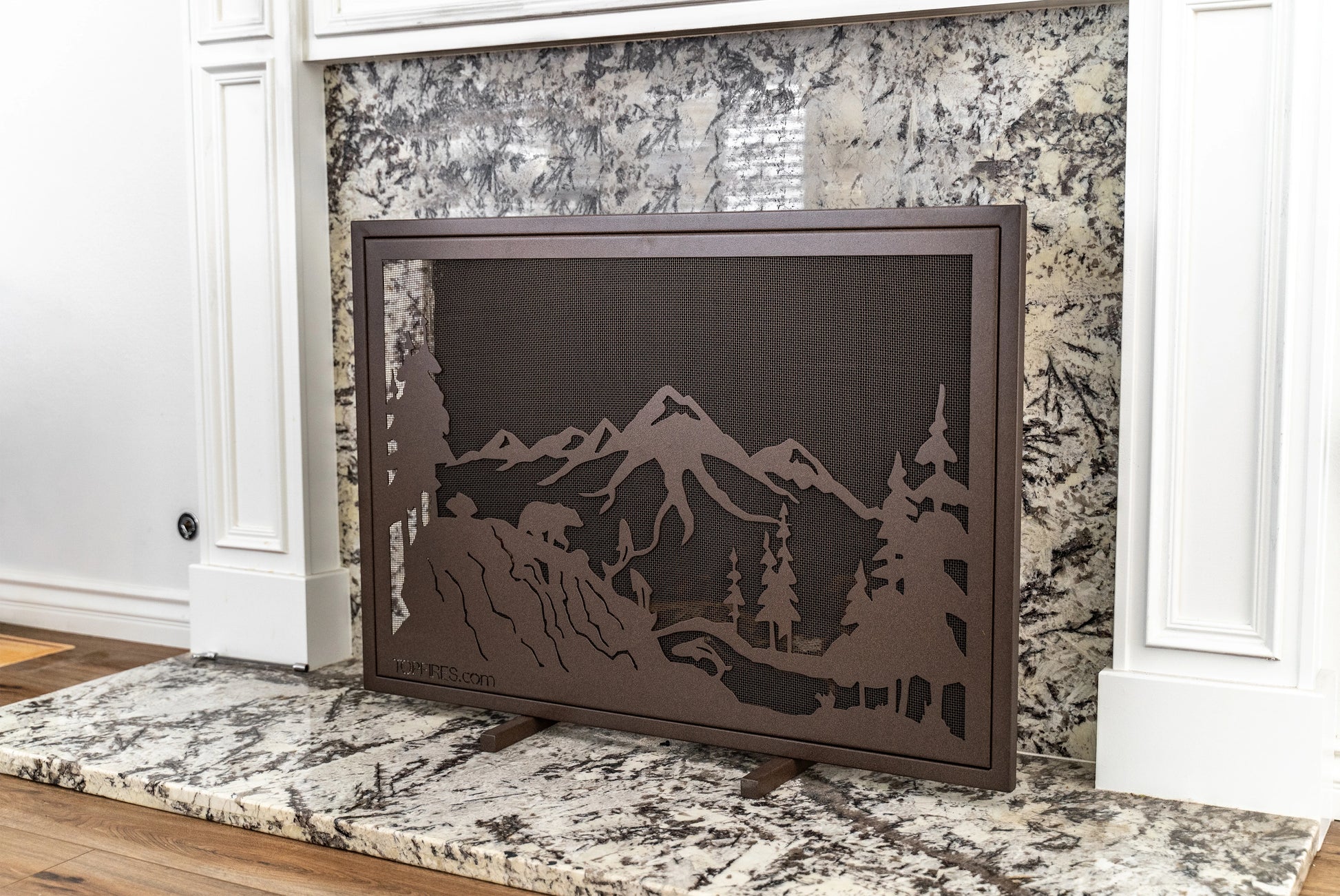 Big Bear Fireplace Screen - Side