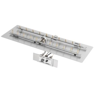The Outdoor Plus Rectangular Flat Pan and Brass Bullet 'H' Burner