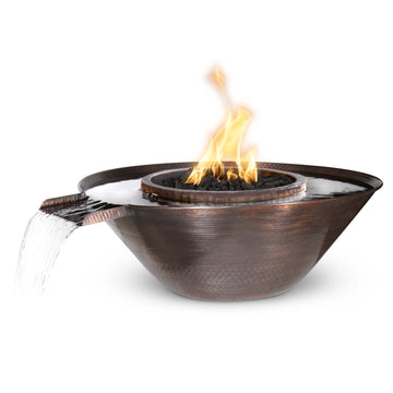 Remi Hammered Patina Copper Fire & Water Bowl – Gravity Spill