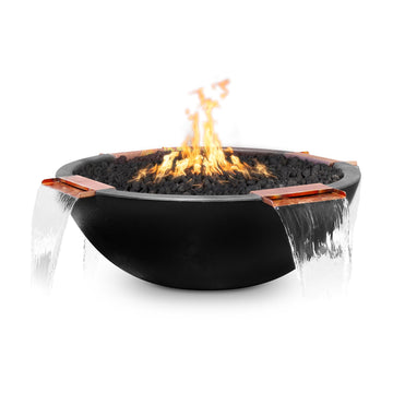 60" Sedona GFRC Fire & Water Bowl – 4 Way Spill