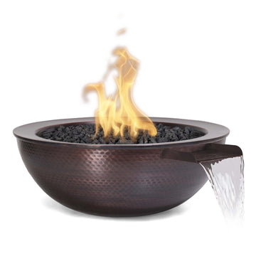 Sedona Fire & Water Bowl – Hammered Patina Copper