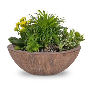 Sedona Planter Bowl – Wood Grain Concrete